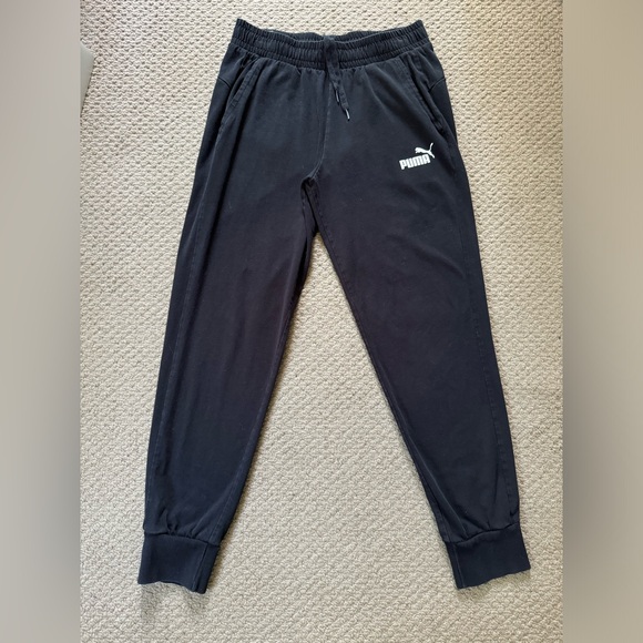 Puma Men’s Essential Logo Joggers Black No Size But With Measurements - Picture 2 of 5